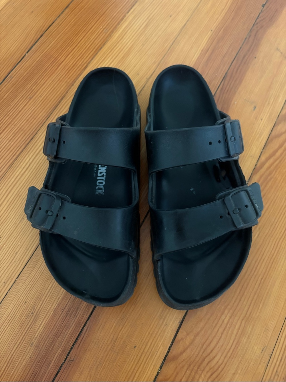 Birkenstock Black Two-Strap Slide Sandals